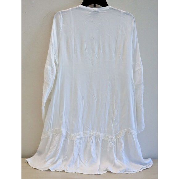 Belldini BW220020 Women's Sz Large White Boho Lace A-Line Silhouette Dress - Picture 3 of 11